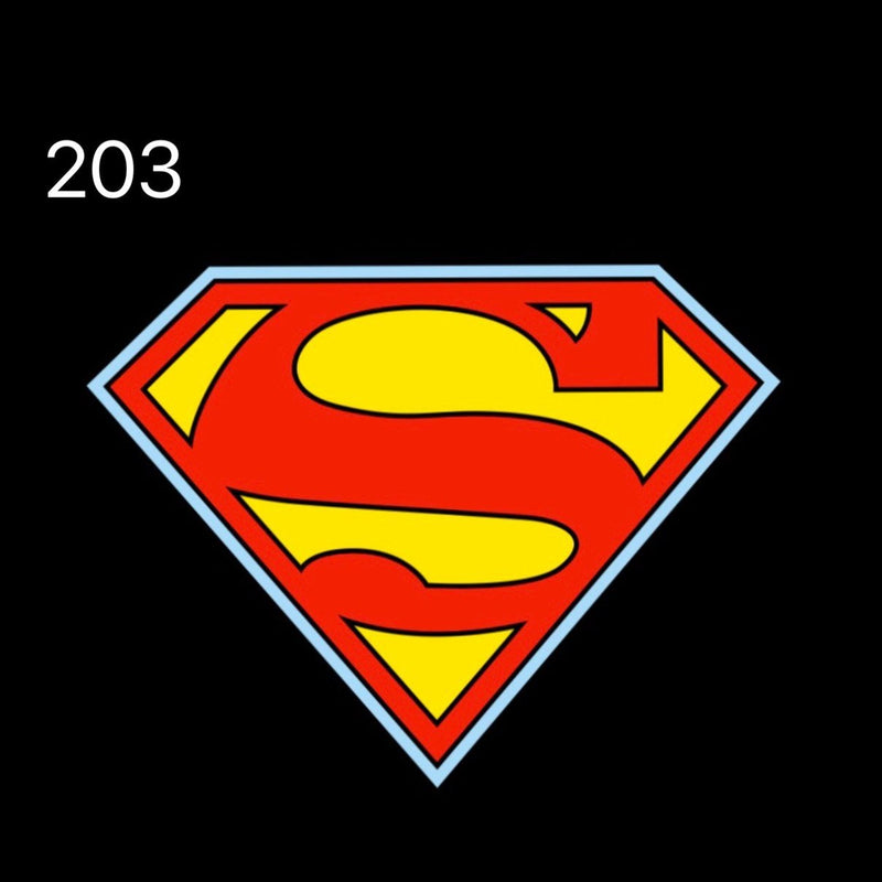 Super Man Logo Nr.241 (cantidad 1 = 2 películas con logo / 2 luces de puerta）
