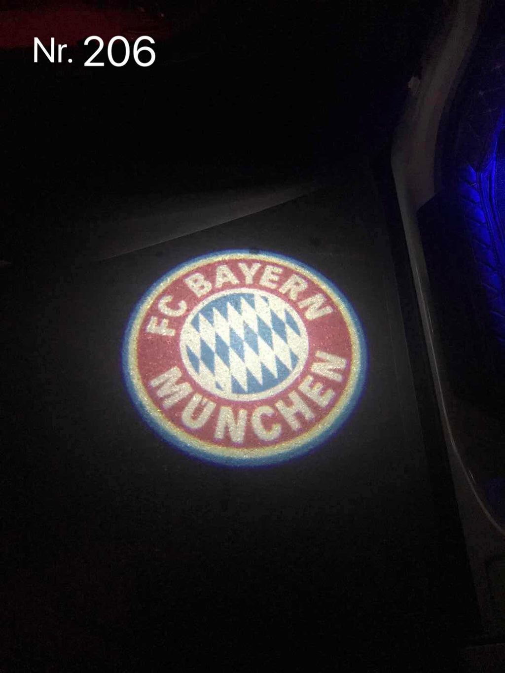 FC BAYERN Logo Nr.239 (Menge 1 = 2 Logofilme /2 Türleuchten)