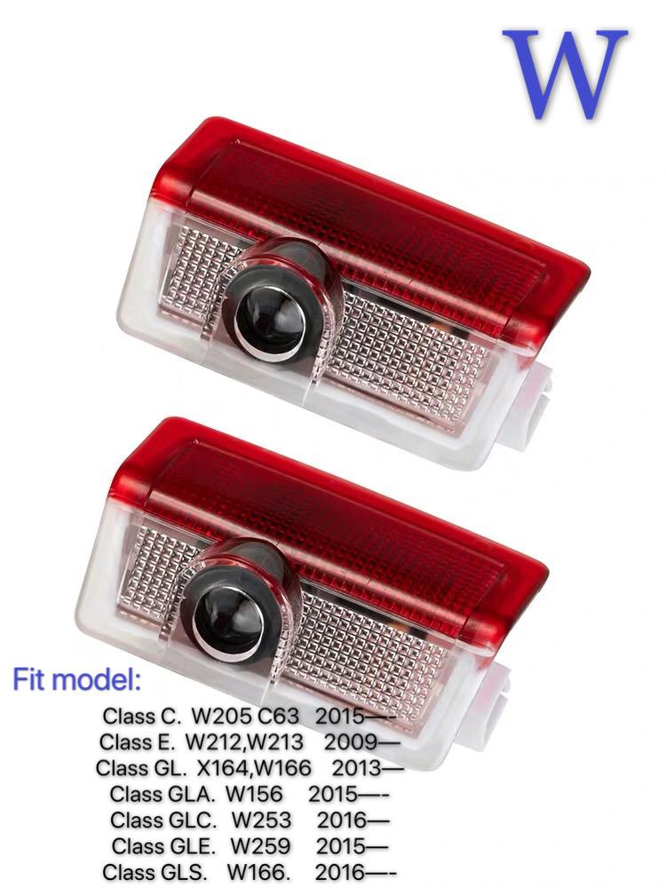 أضواء بروجكتور شعار MERCEDES BENZ رقم 01 (الكمية 1 = 1 مجموعة / 2 أضواء باب)