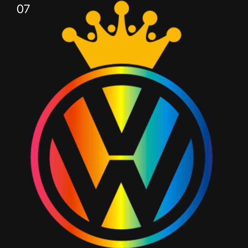 Volkswagen Türleuchten Logo Nr. 01 (Menge 1 = 2 Logofolie / 2 Türleuchten)