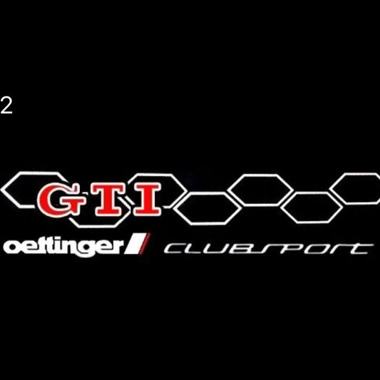 Volkswagen Tür GTI Lichter Logo Nr. 21 (Anzahl 1 = 2 Logo Folien /2 Türleuchten)