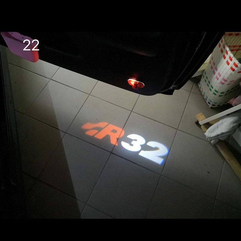 Volkswagen Door lights  R32  Logo  Nr. 304 ( quantity 1 = 2 logo film / 2 door lights)