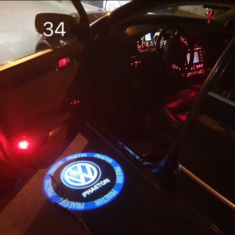 Volkswagen Door lights PHAETON Logo Nr. 78 (quantité 1 = 2 Logo Films /2 feux de porte)