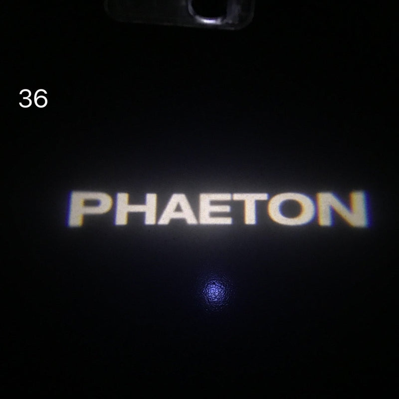 Volkswagen Door lights PHAETON  Logo  Nr. 73  (quantity 1 = 2 Logo Films /2 door lights）