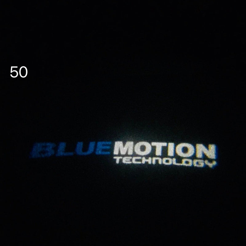 Volkswagen Türleuchten BLUE MOTION Logo Nr. 26 (Menge 1 = 2 Logofolien /2 Türleuchten)