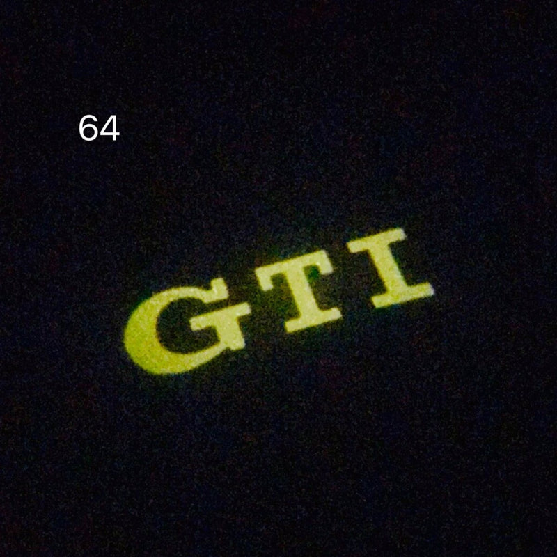 Volkswagen Türleuchten GTI Logo Nr. 48 (Menge 1 = 2 Logofolien /2 Türleuchten)