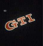 Volkswagen Türleuchten GTI Logo Nr. 29 (Menge 1 = 2 Logofolie / 2 Türleuchten)