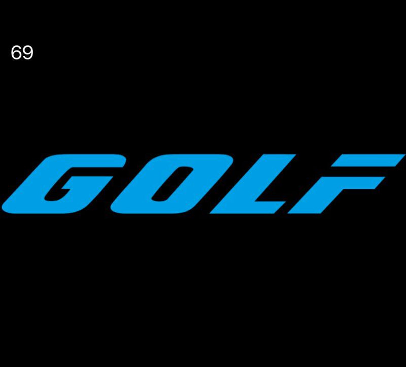 Volkswagen Türleuchten GOLF Logo Nr. 49 (Menge 1 = 2 Logo Folien /2 Türleuchten)