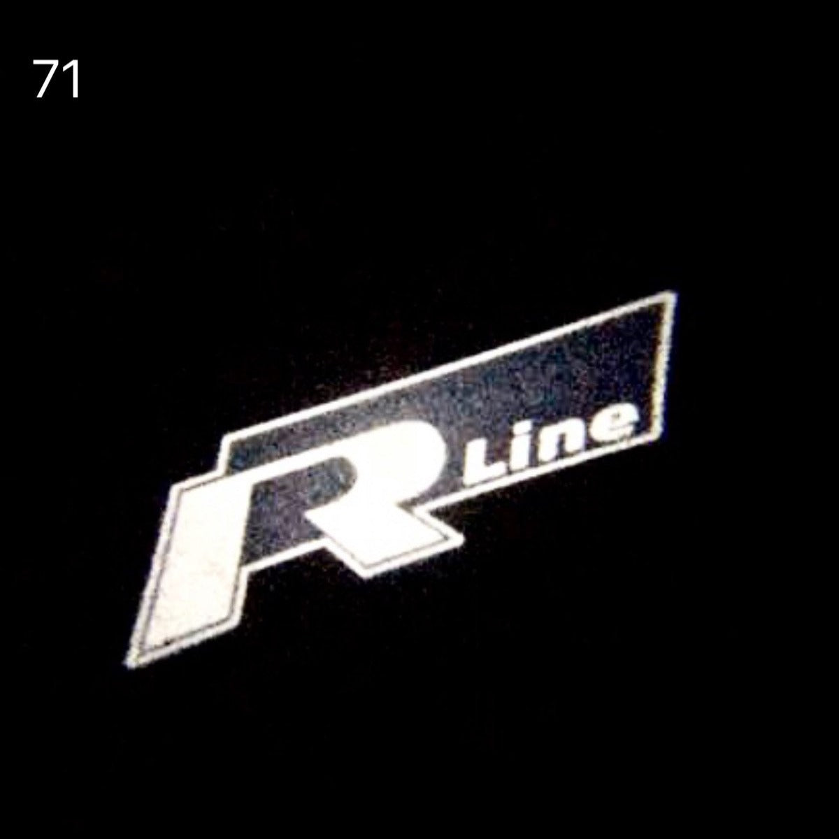 Volkswagen Türleuchten R LINE Logo Nr. 52 (Anzahl 1 = 2 Logo-Folien / 2 Türleuchten）