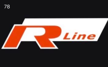 فولكس واجن الباب أضواء R لاين الشعار Nr. 35 (كمية 1 = 2 شعار فيلم / 2 أضواء الباب)