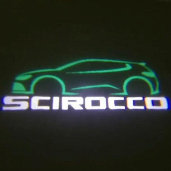 Volkswagen Türleuchten SCIROCCO Logo Nr. 62 (Anzahl 1 = 2 Logo-Folien / 2 Türleuchten）