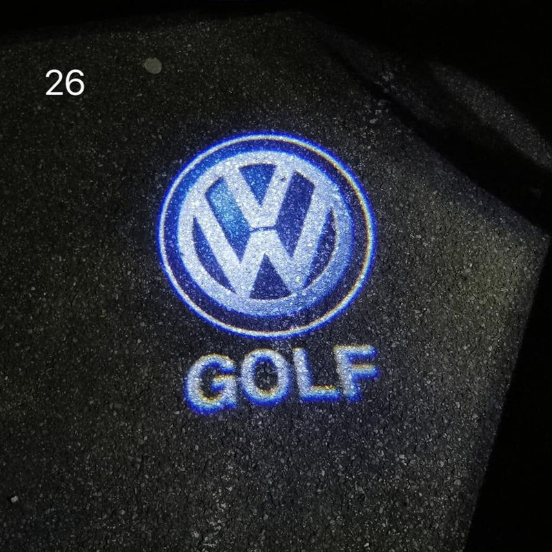 Volkswagen Door lights GOLF Logo  Nr. 0201 (quantity 1 = 2 Logo Films /2 door lights）