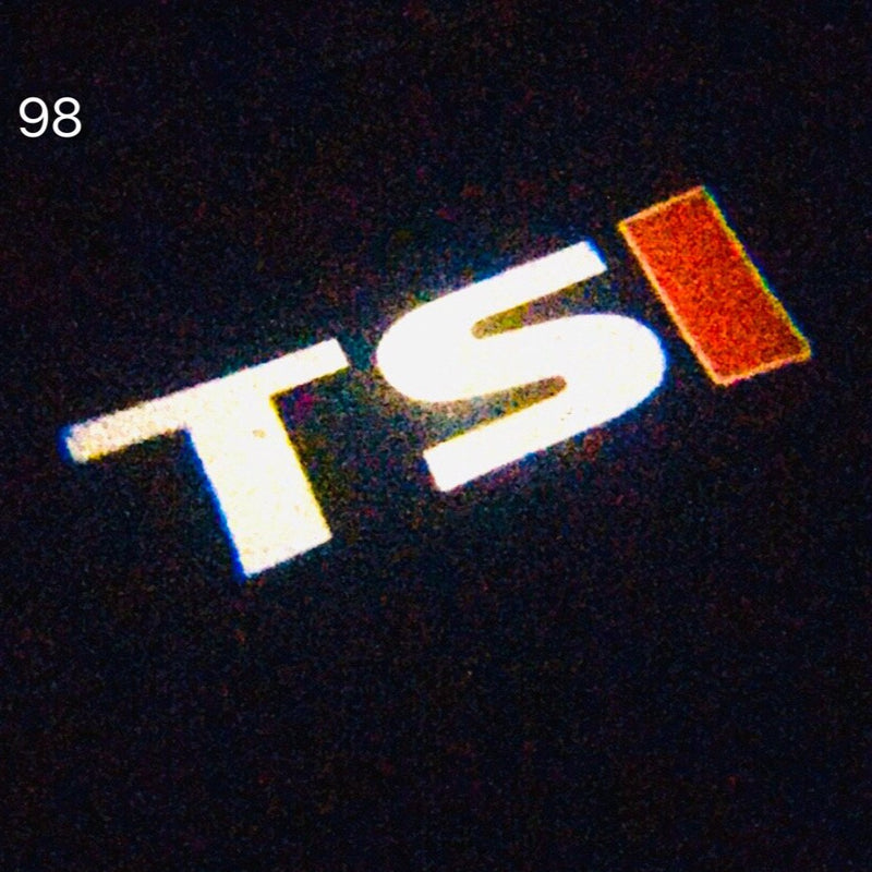 Volkswagen Luces de puerta TSI Logo Nr. 107 (cantidad 1 = 2 películas con logotipo / 2 luces de puerta）