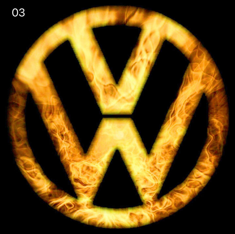 Volkswagen Türleuchten Logo Nr. 09 (Menge 1 = 2 Logo-Folie / 2 Türleuchten)