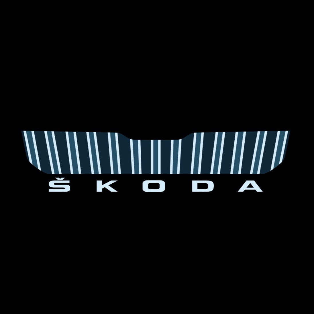 SKODA ORIGINAL LOGO PROJECTOT LIGHTS Nr.43 (quantity  1 =  2 Logo Film /  2 door lights)