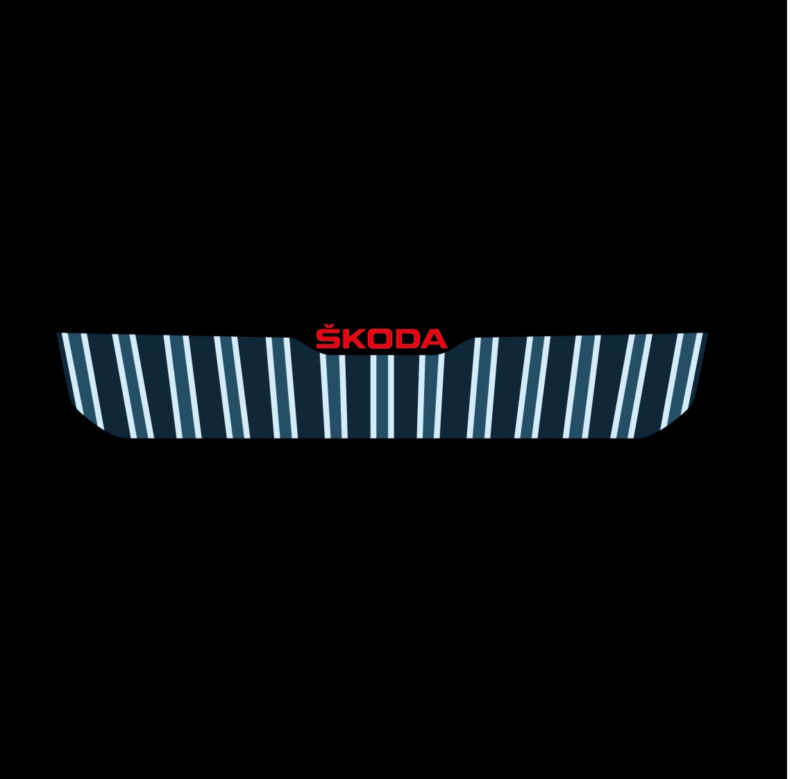 LUCES DE PROYECTOR CON LOGO SKODA Nr.42 (cantidad 1 = 2 Película con Logo / 2 luces de puerta)