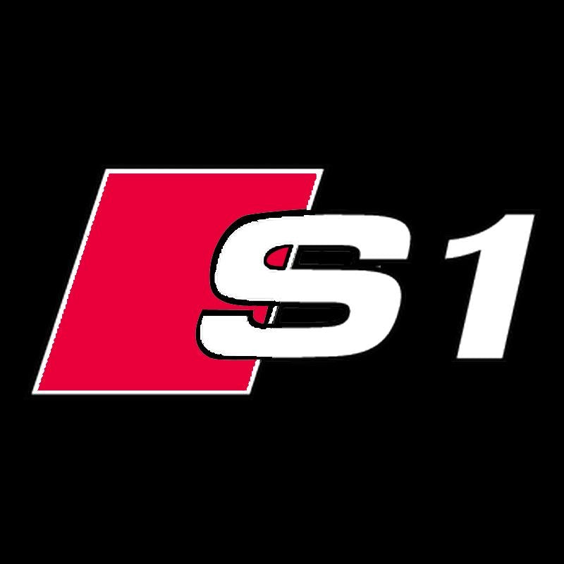 AUDI S1 LOGO PROJECTOR LIGHTS Nr.23 (Menge 1 = 2 Logo Films / 2 Türlichter)