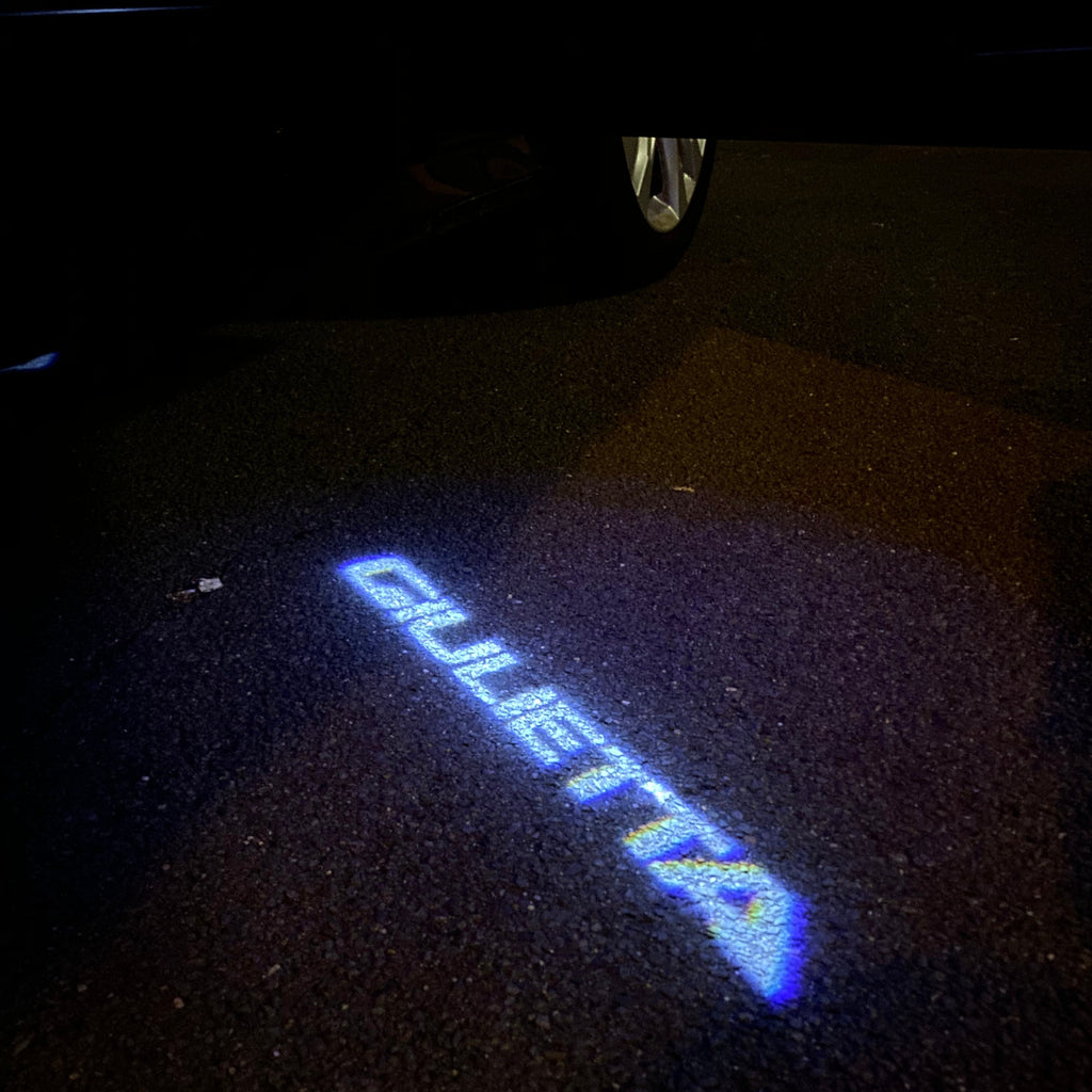 Alfa Romeo Giulietta LUCI PROIETTORI LOGO Nr.85 (quantità 1 = 2 Logo Film / 2 luci porte)