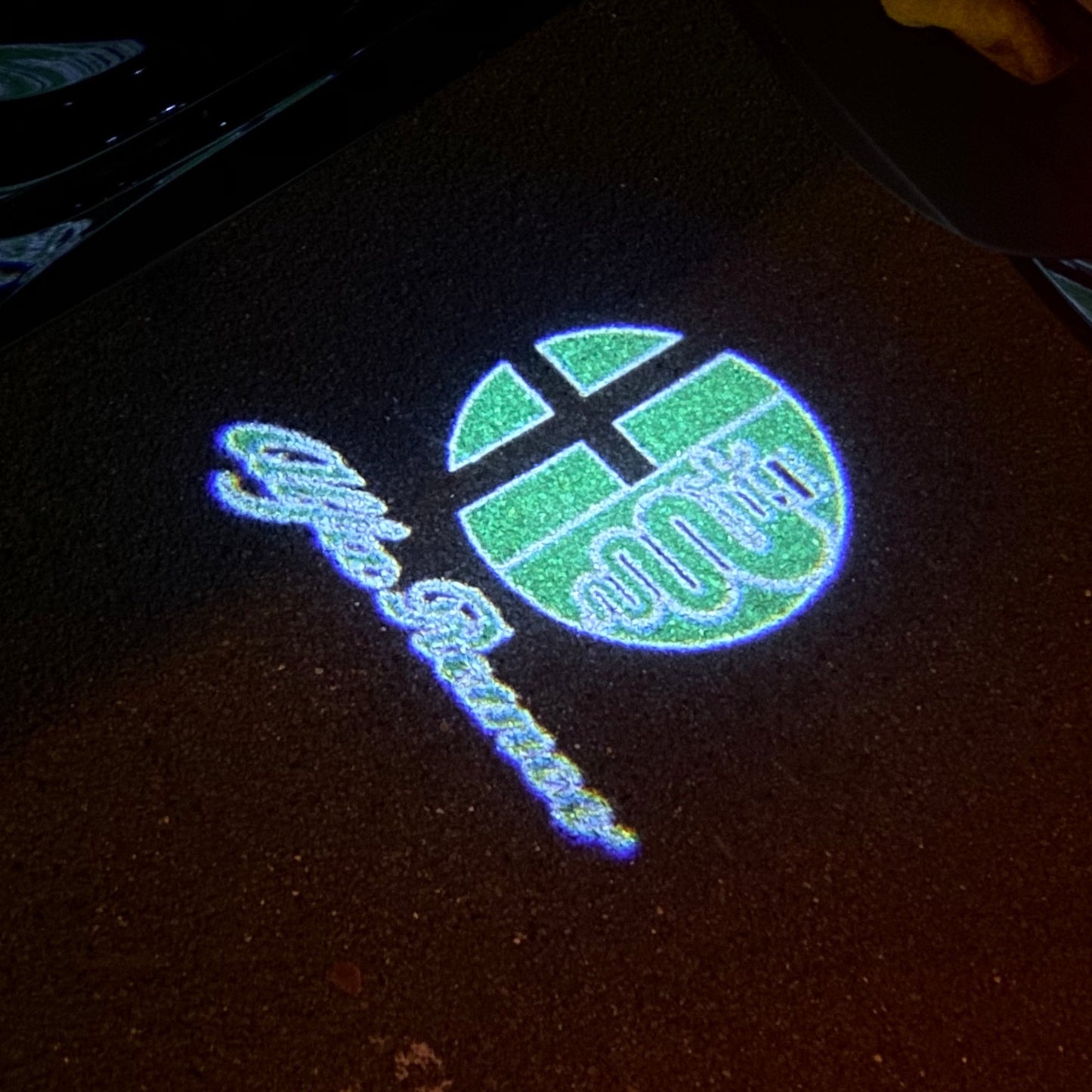 Alfa Romeo GREEN COLOR LOGO PROJECTOT LIGHTS Nr.13 (quantity  1 =  2 Logo Film /  2 door lights)