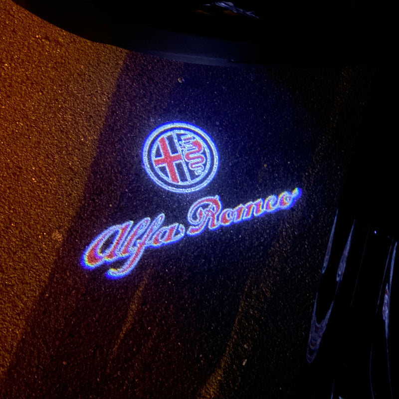 Alfa Romeo LOGO PROJECTOT LIGHTS Nr.10 (Menge 1 = 2 Logo Film / 2 Türleuchten)