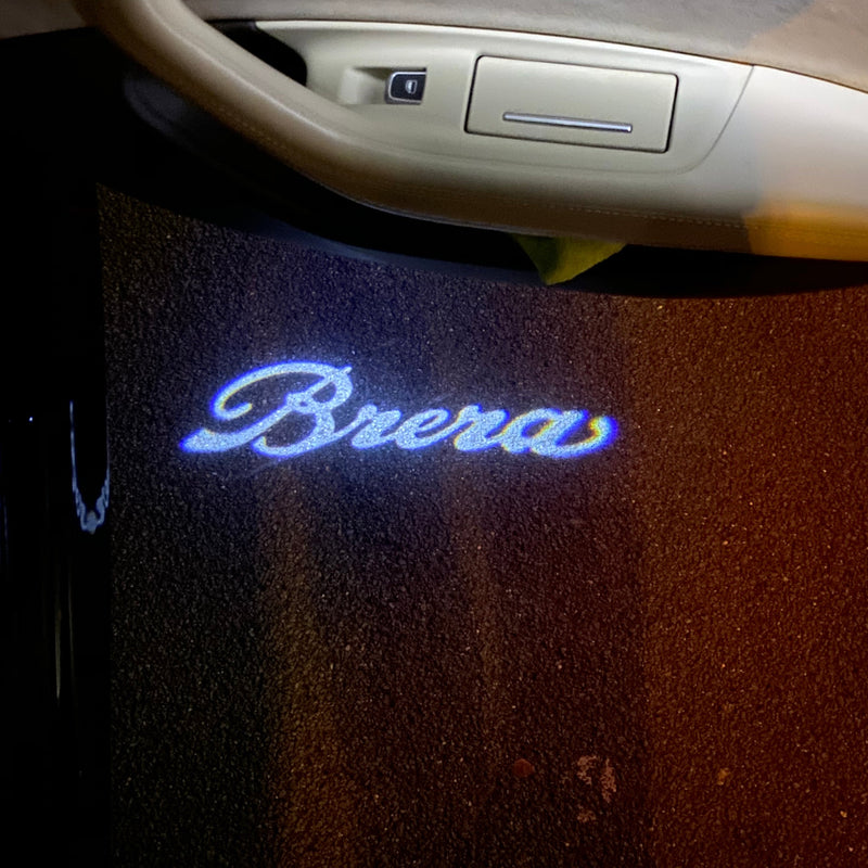LUCES DE PROYECTOR LOGO Alfa Romeo BRERA N ° 102 (cantidad 1 = 2 Película de logotipo / 2 luces de puerta)