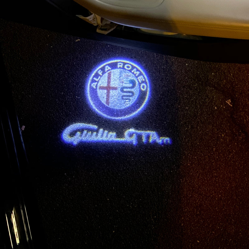 Alfa Romeo Giulietta GTA LOGO PROJEKTORLEUCHTEN N.75 (Menge 1 = 2 Logo Film / 2 Türlichter)