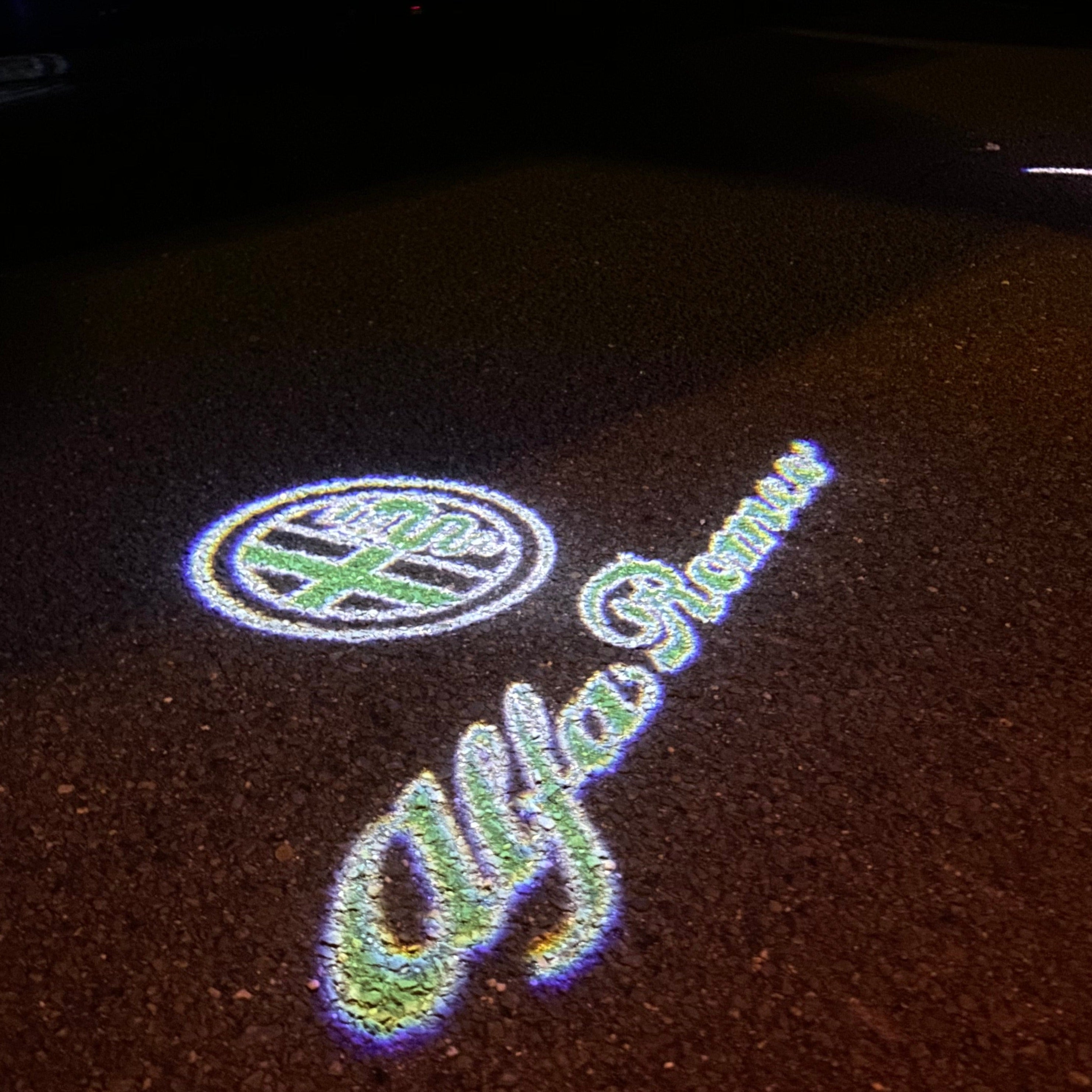 Alfa Romeo sign projection Light No. 12 (qty. 1 = 2 sign film / 2 Door Lights)