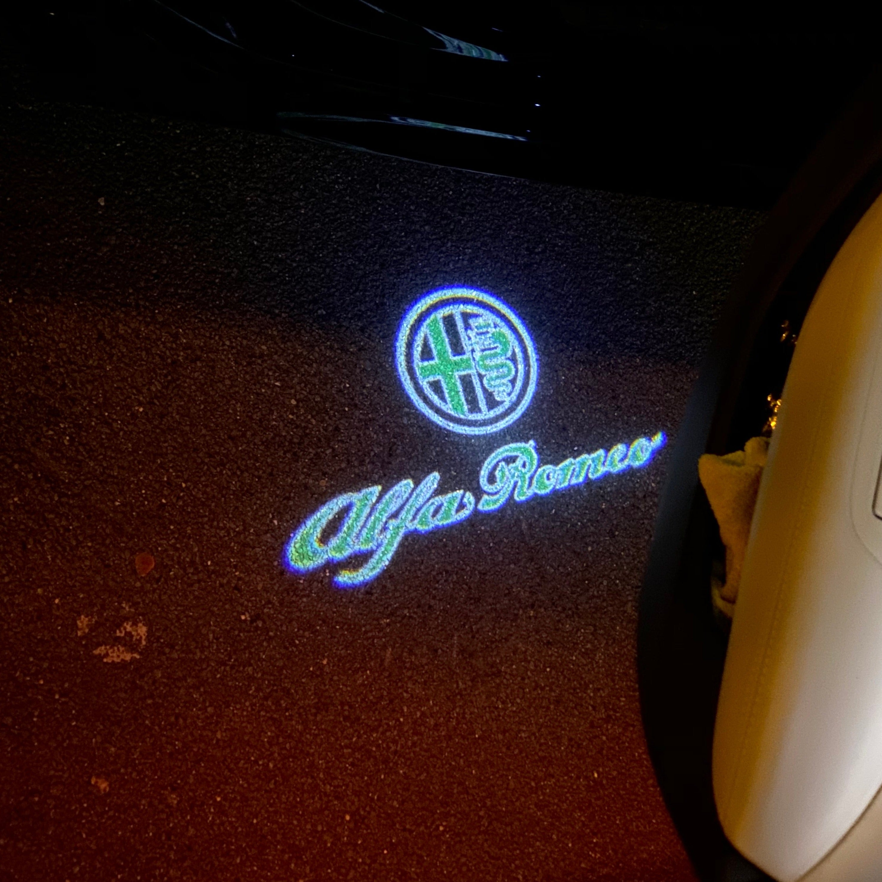 Alfa Romeo sign projection Light No. 12 (qty. 1 = 2 sign film / 2 Door Lights)