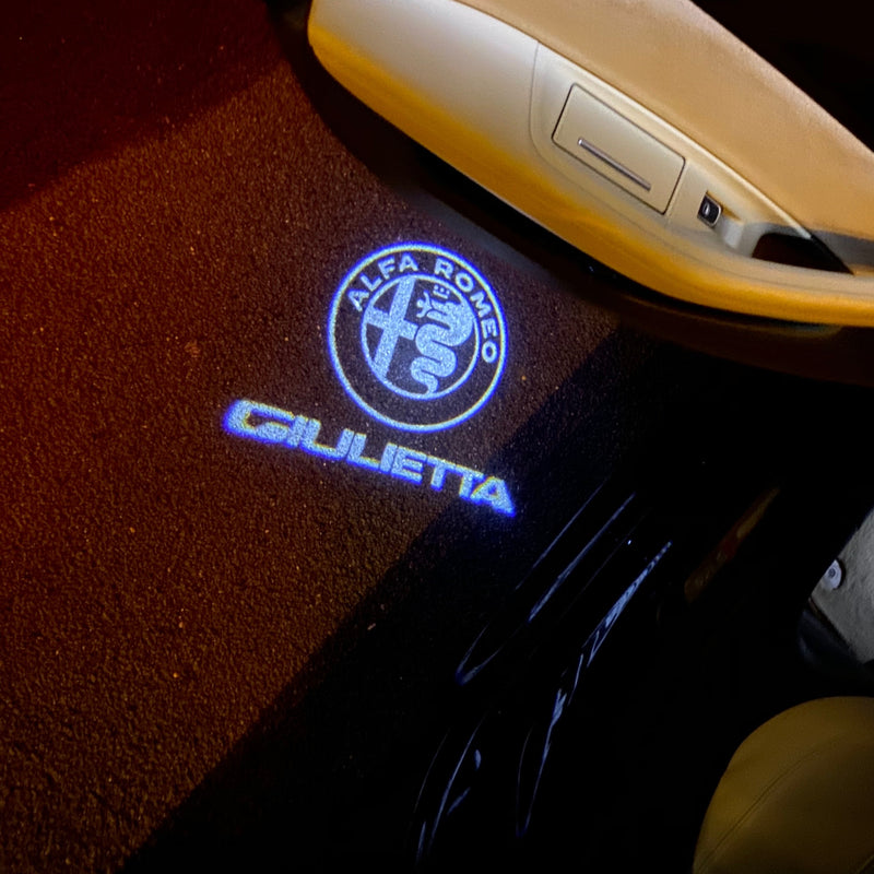 Alfa Romeo Giulietta LOGO PROJECTOT LIGHTS Nr.84 (quantity  1 =  2 Logo Film /  2 door lights)