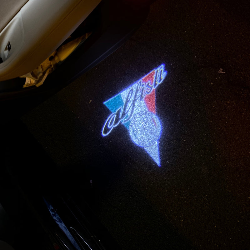 Alfa Romeo ORIGINAL Multicolour Logo PROJECTOT LIGHTS Nr.59 (quantity  1 =  2 Logo Film /  2 door lights)