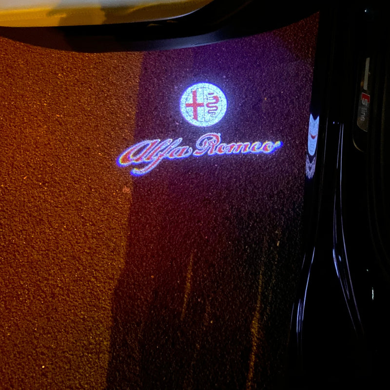 Alfa Romeo LOGO PROJECTOT LIGHTS Nr.03 (Menge 1 = 2 Logo Film & 2 Türleuchten)