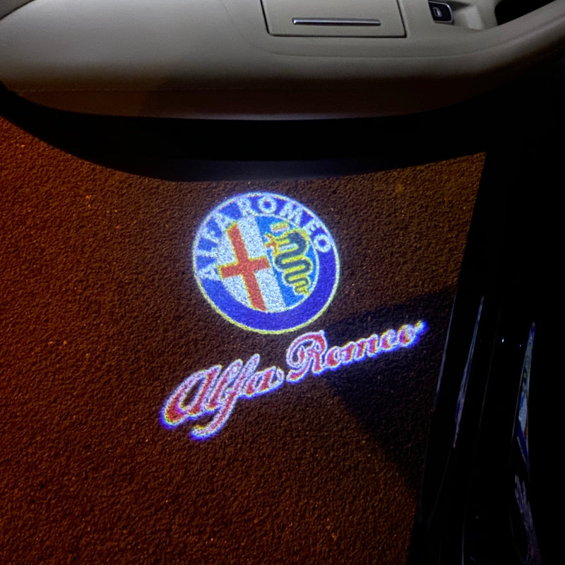 Alfa Romeo LOGO PROJECTOT LIGHTS Nr.14 (Menge 1 = 2 Logo Film / 2 Türleuchten)