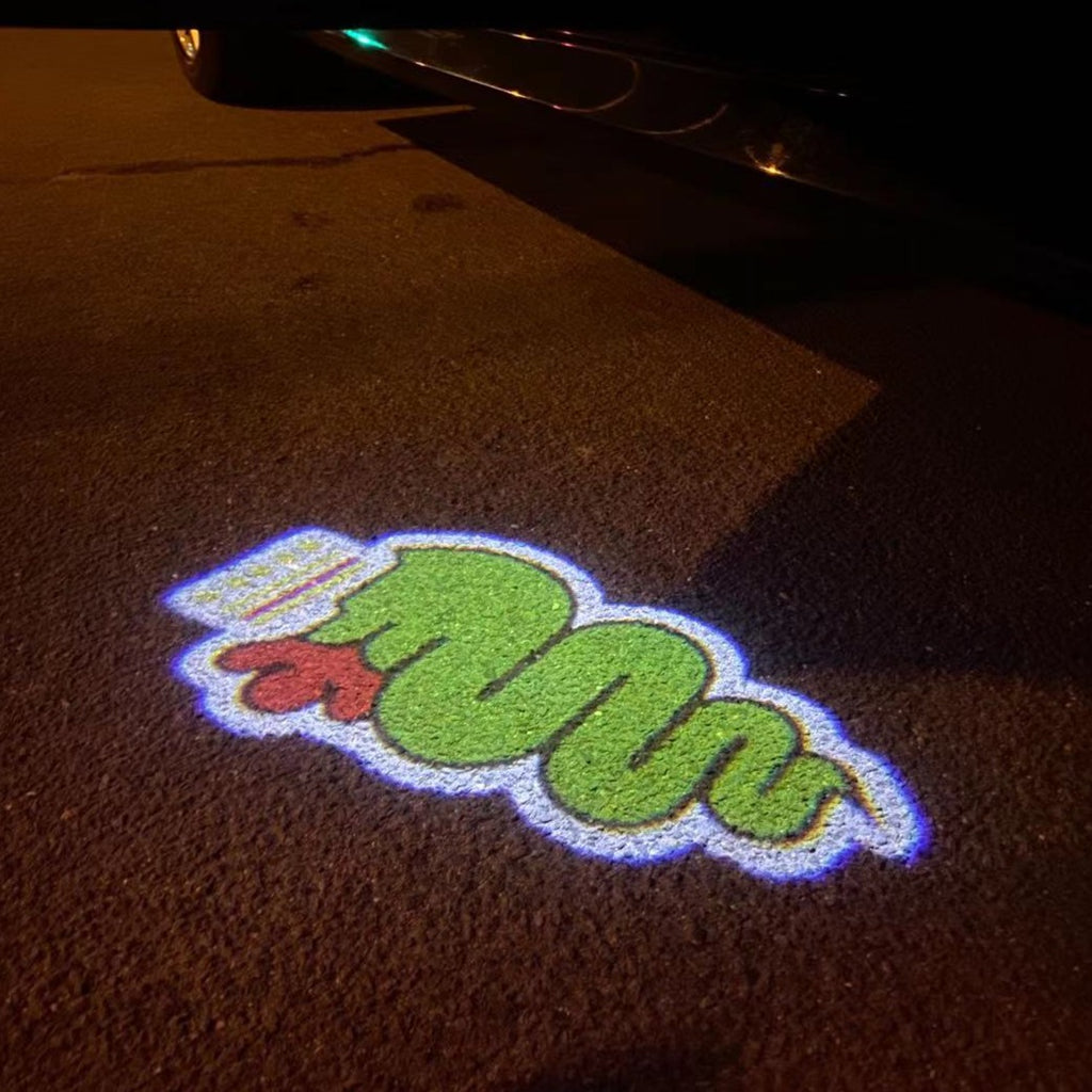 Alfa Romeo Biscione Snake LOGO PROJECTOR LIGHTS Nr.42 (الكمية 1 = 2 Logo Film / 2 Door Lights)