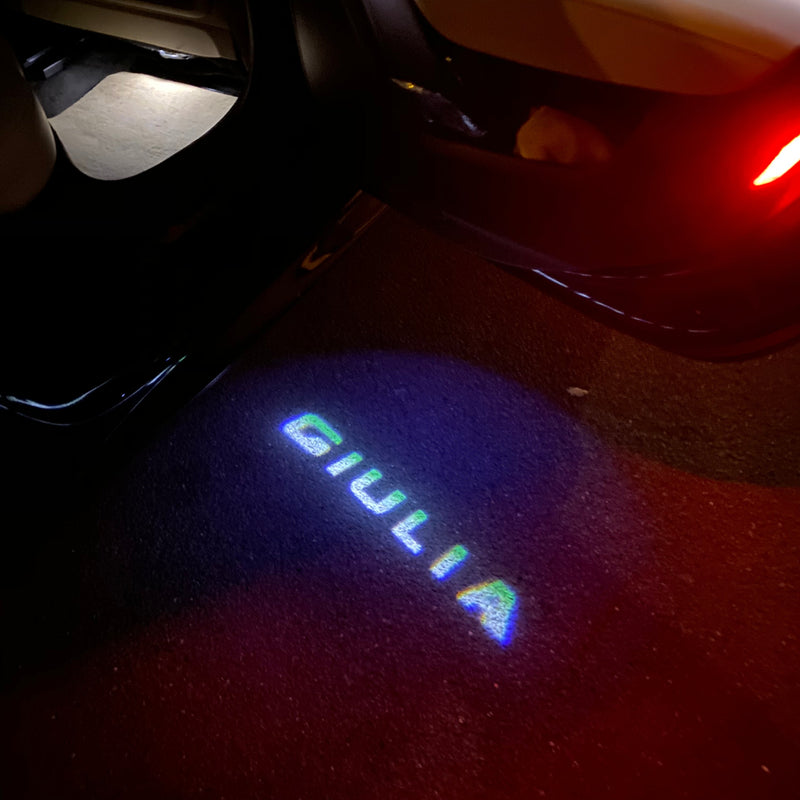 Alfa Romeo GIULIA LOGO PROJECTOT LIGHTS Nr.51 (quantité 1 = 2 Logo Film / 2 feux de porte)