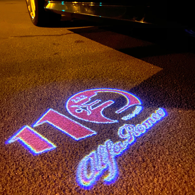 Alfa Romeo LOGO PROJECTOT LIGHTS Nr.26 (quantità 1 = 2 Logo Film / 2 luci porta)