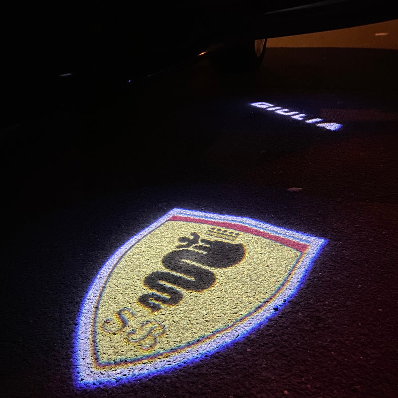 Alfa Romeo LOGO PROJECTOT LIGHTS Nr.44 (cantidad 1 = 2 logo película / 2 luces de puerta)