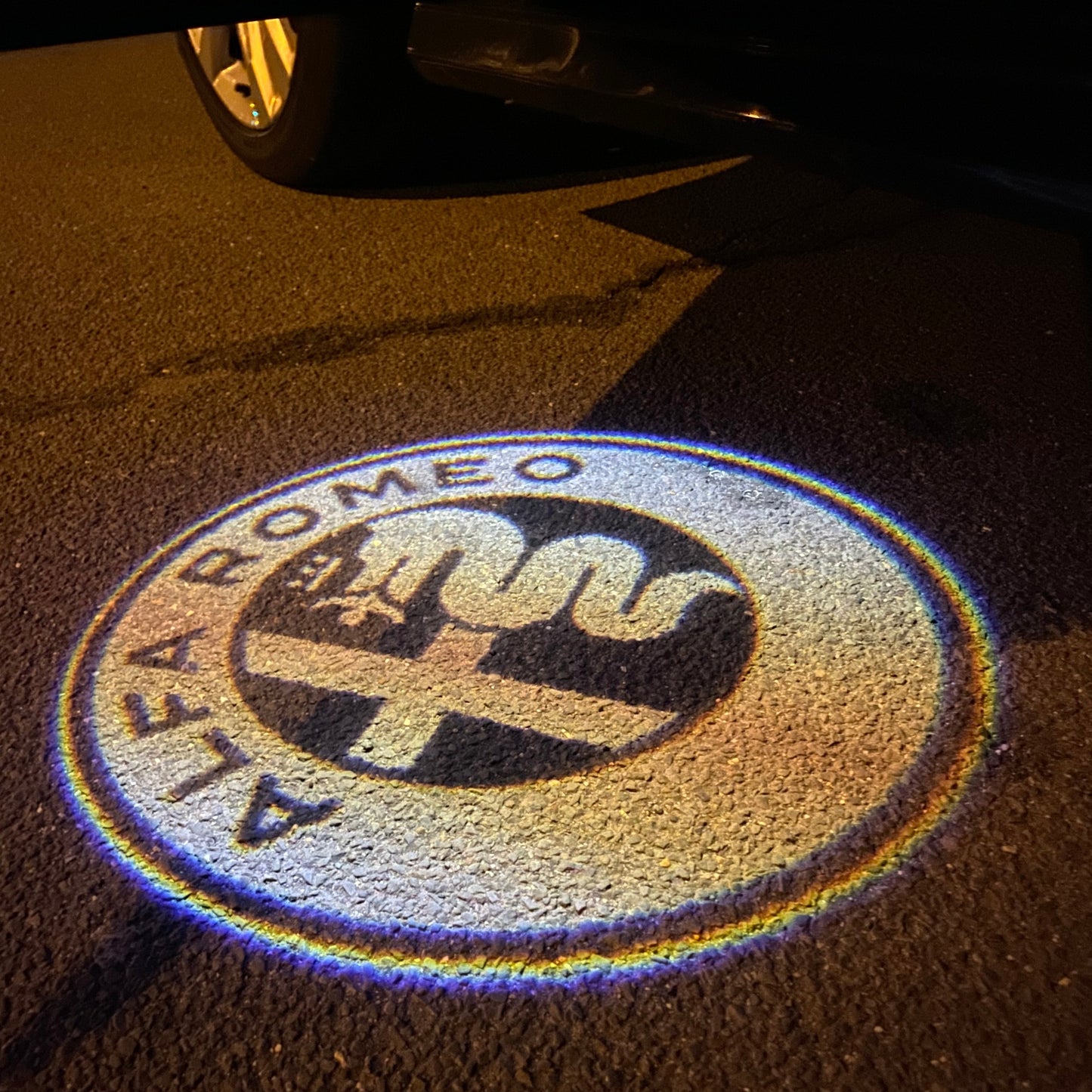 Alfa Romeo LOGO PROJECTOT LIGHTS Nr.15 (cantidad 1 = 2 logo película / 2 luces de puerta)