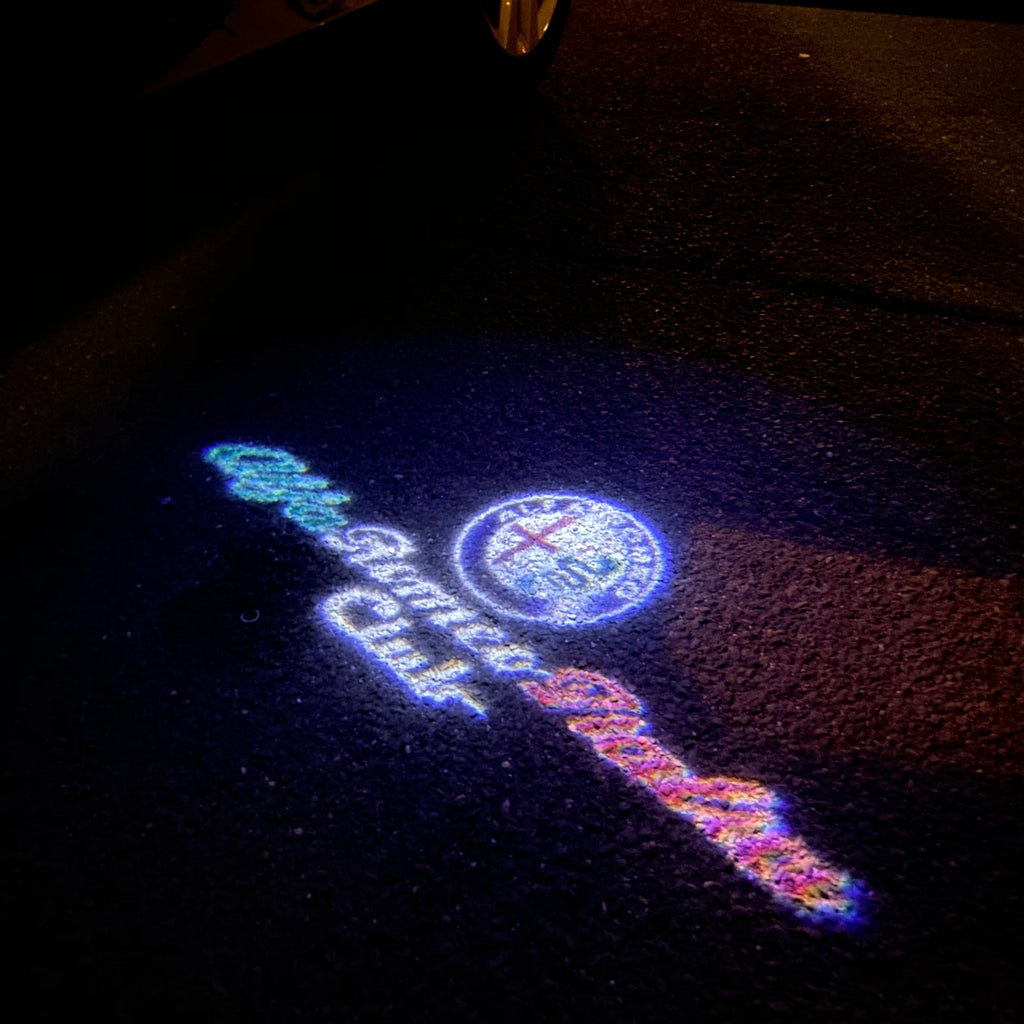 LUCES DE PROYECTOR LOGO Alfa Romeo Nr.90 (cantidad 1 = 2 Película con Logo / 2 luces de puerta)