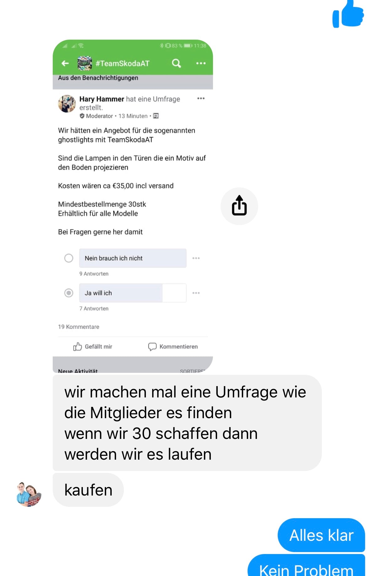 Comentarios sobre la actividad de compra del grupo