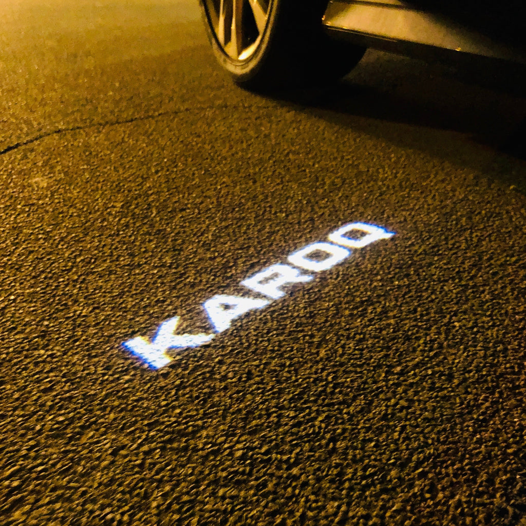 SKODA KAROQ LOGO LIGHTS Nr.115 (cantidad 1 = 2 logo película / 2 luces de puerta)