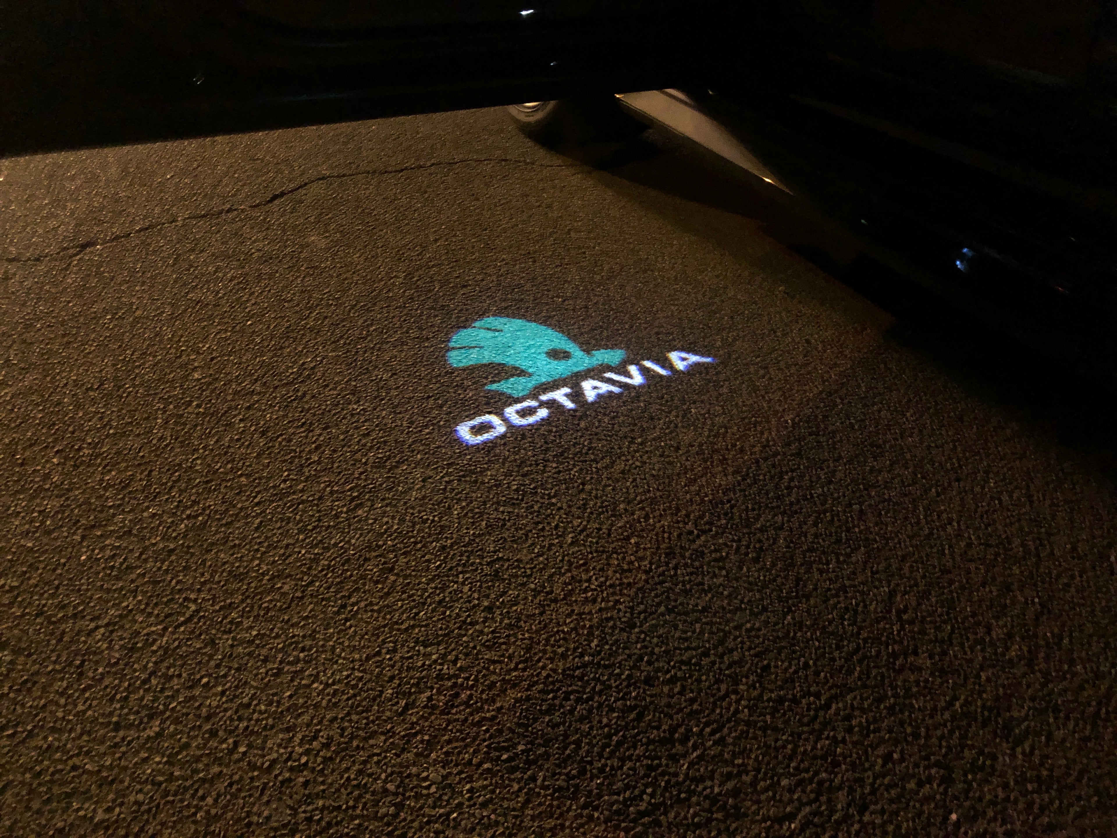 SKODA OCTAVIA LOGO PROJECTOT LIGHTS Nr.78 (quantity  1 =  2 Logo Film /  2 door lights)