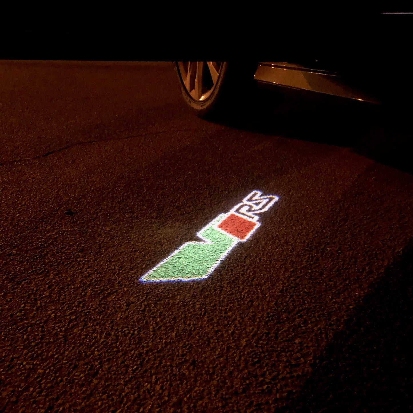 SKODA VRS LOGO PROJECTOT LIGHTS Nr.20 (cantidad 1 = 2 logo película / 2 luces de puerta)