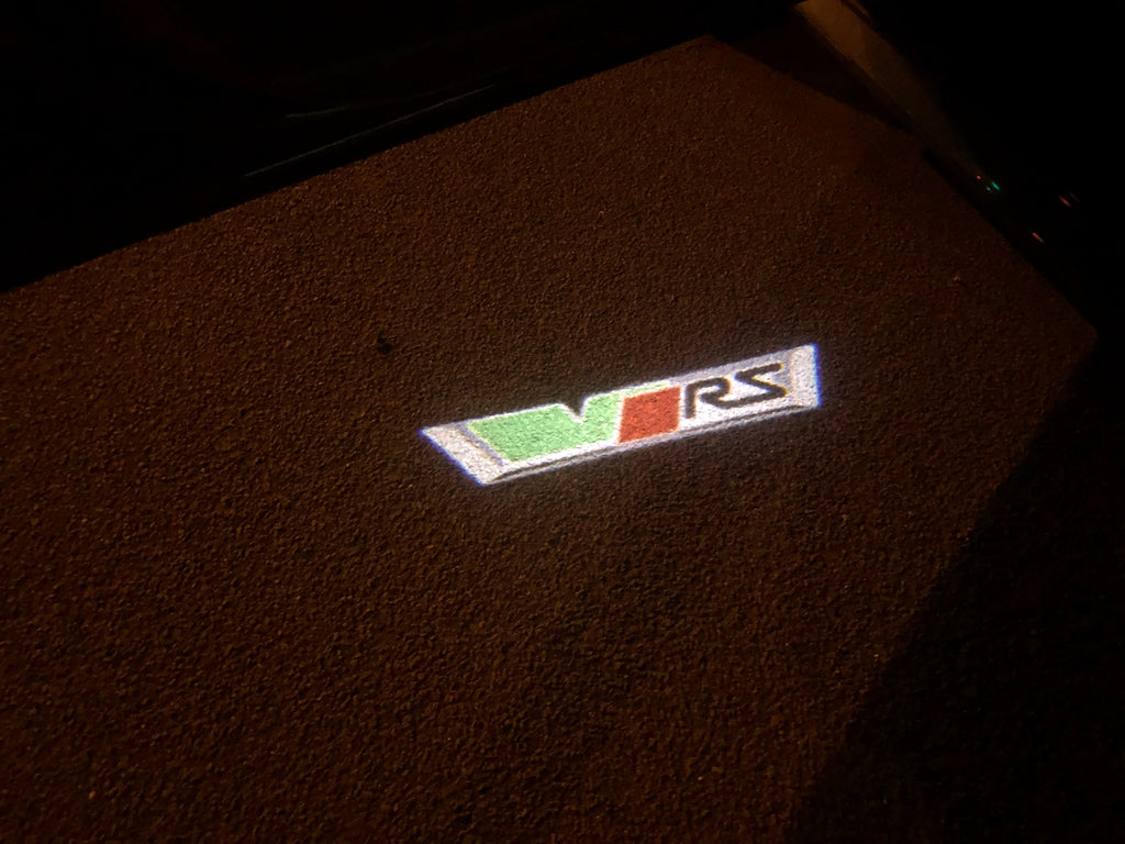 SKODA VRS  LOGO LIGHTS Nr.19 (quantity  1 =  2 Logo Film /  2 door lights)