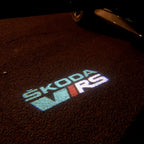 SKODA VRS LOGO PROJECTOT LIGHTS Nr.25 (quantity  1 =  2 Logo Film /  2 door lights)