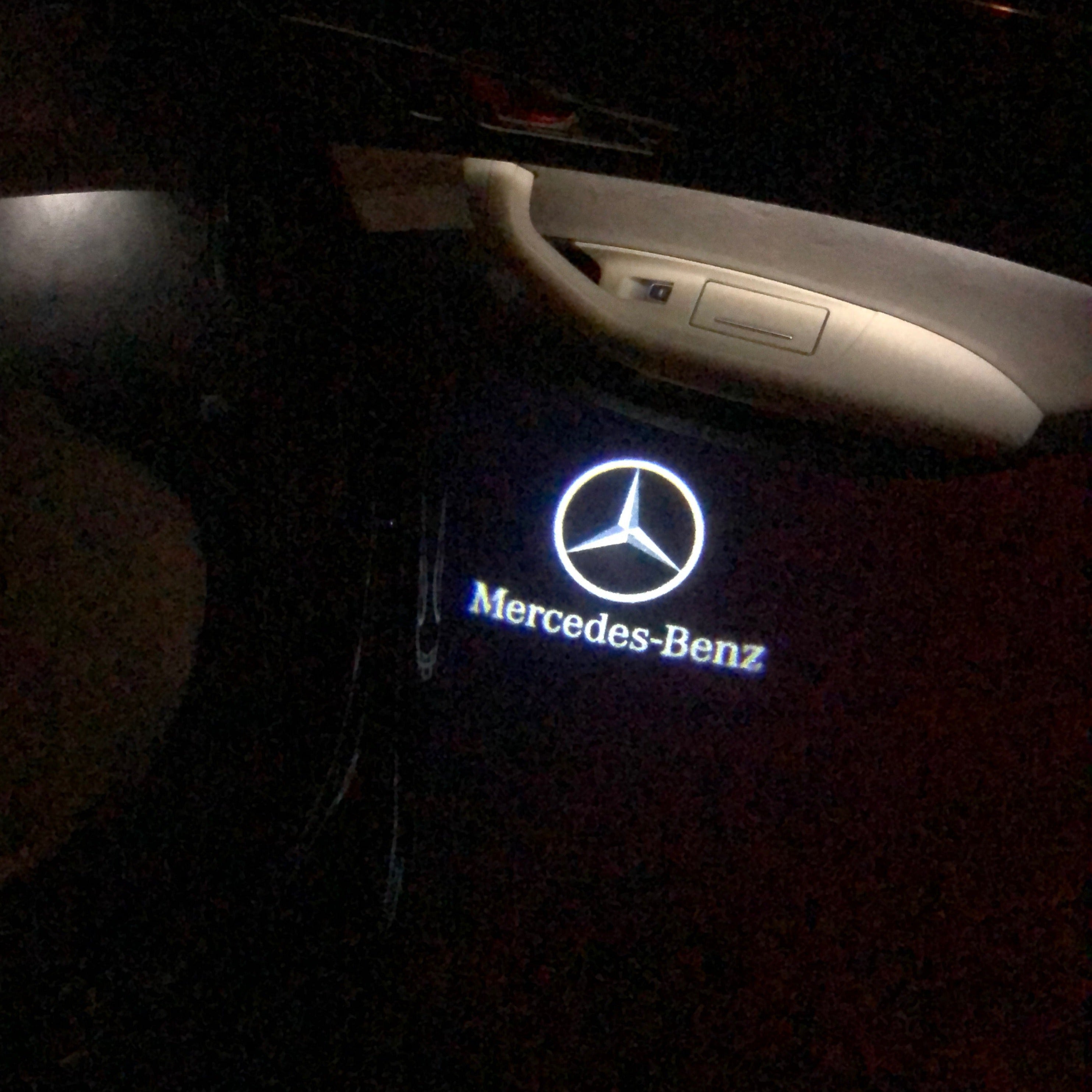MERCEDES BENZ LOGO PROJECTOT LIGHTS Nr.03 (cantidad 1 = 1 juego/2 luces de puerta)