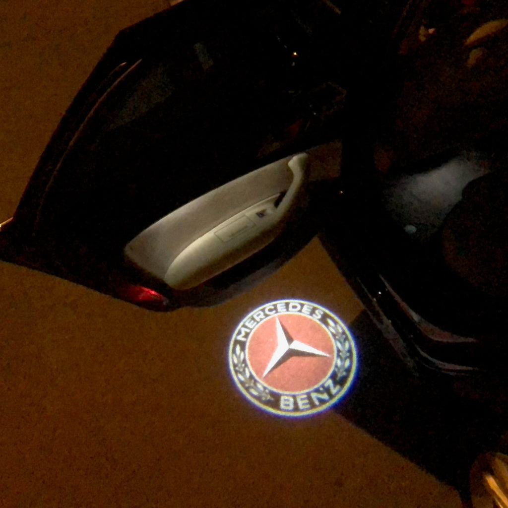MERCEDES BENZ LOGO PROJECTOT LIGHTS Nr.02 (quantità 1 = 1 set/2 luci porta)