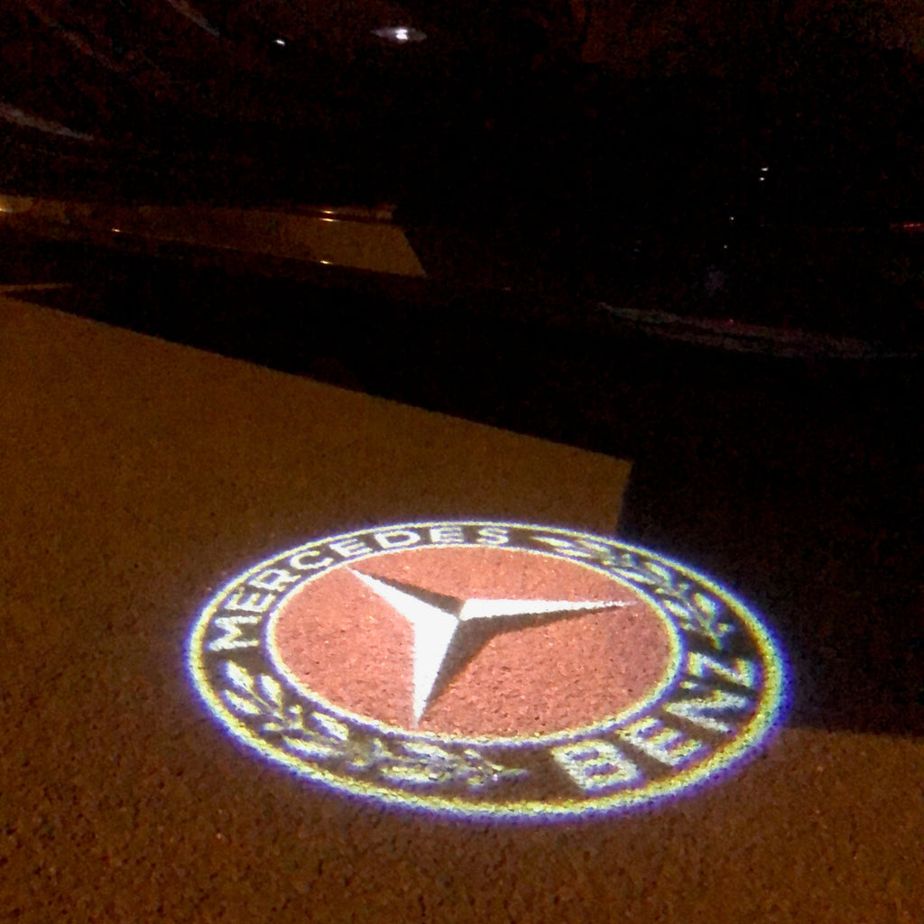 MERCEDES BENZ LOGO PROJECTOT LIGHTS Nr.02 (quantità 1 = 1 set/2 luci porta)