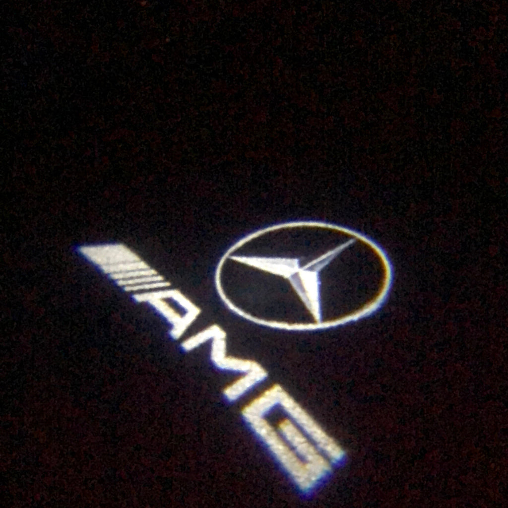 MERCEDES BENZ AMG LOGO PROJECTOT LIGHTS Nr.18 (cantidad 1 = 1 juego/2 luces de puerta)