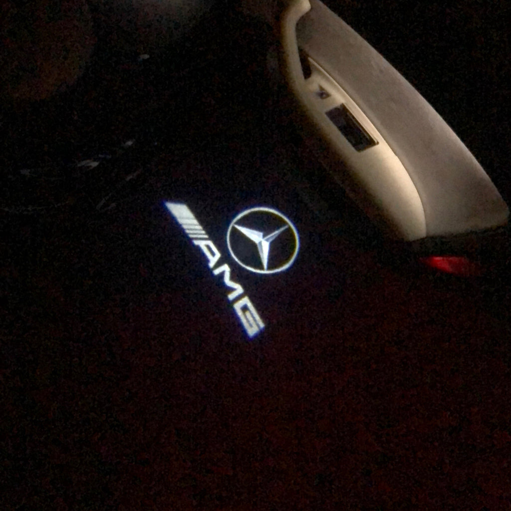 MERCEDES BENZ AMG LOGO PROJECTOT LIGHTS Nr.18 (cantidad 1 = 1 juego/2 luces de puerta)