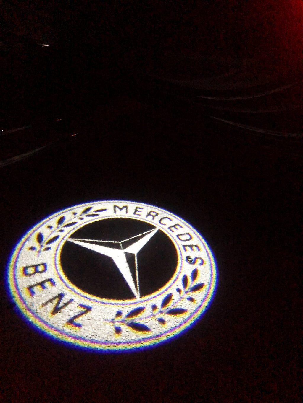 MERCEDES BENZ Original LOGO PROJECTOT LIGHTS Nr.04 (quantity 1 = 1 sets/2 door lights)